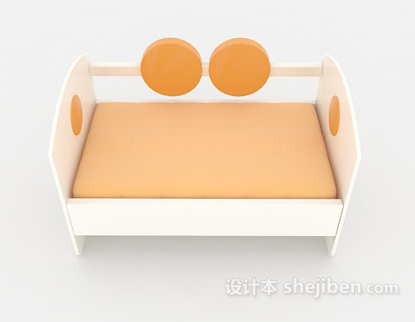 现代风格小巧儿童床3d模型下载