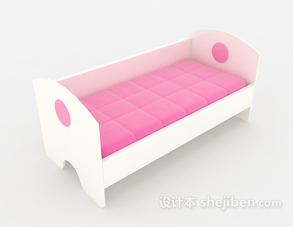 简约儿童床3d模型下载