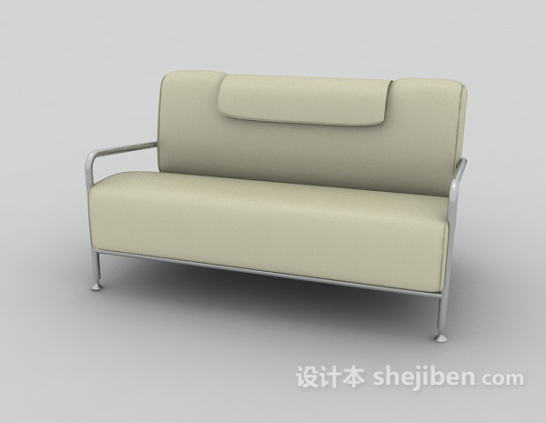 免费多人皮质沙发3d模型下载