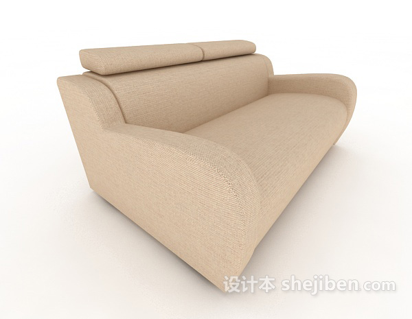 设计本时尚简约双人沙发3d模型下载