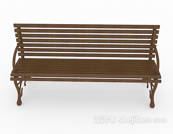现代风格公园休闲椅3d模型下载