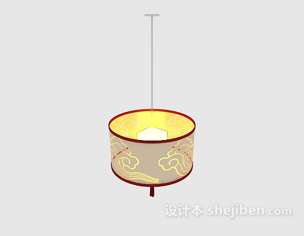 中式传统餐厅吊灯3d模型下载