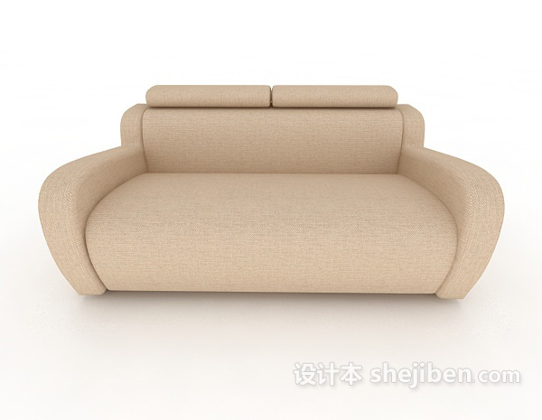 现代风格时尚简约双人沙发3d模型下载