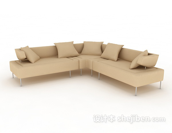 免费常见客厅多人沙发3d模型下载