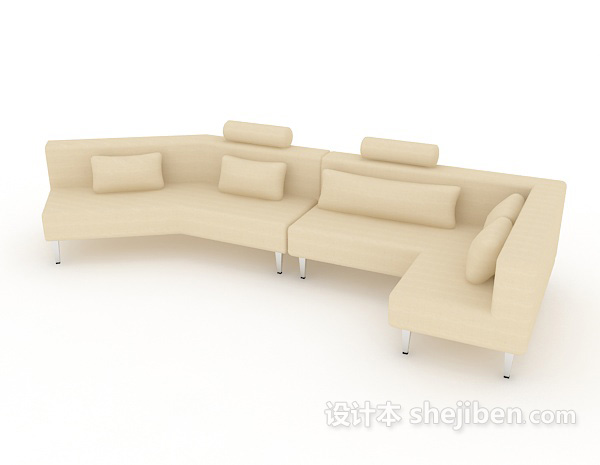 现代风格多人家居组合沙发3d模型下载