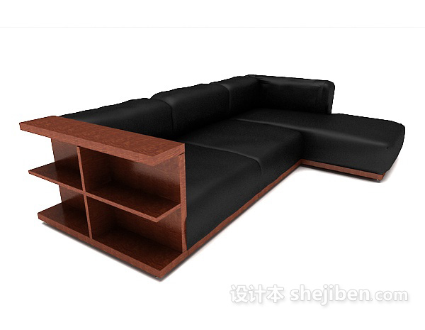 设计本皮质折角沙发3d模型下载