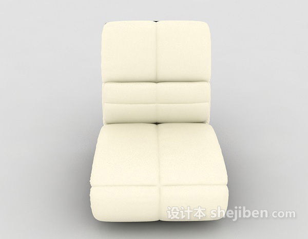 现代风格白色懒人沙发3d模型下载