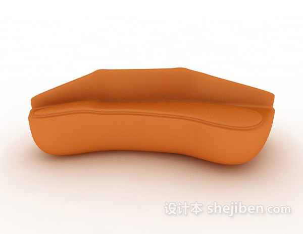 现代风格黄色个性沙发3d模型下载