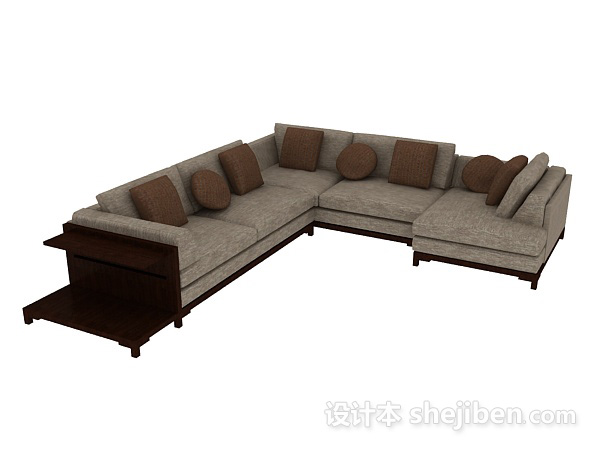 中式风格新中式风格家居沙发3d模型下载