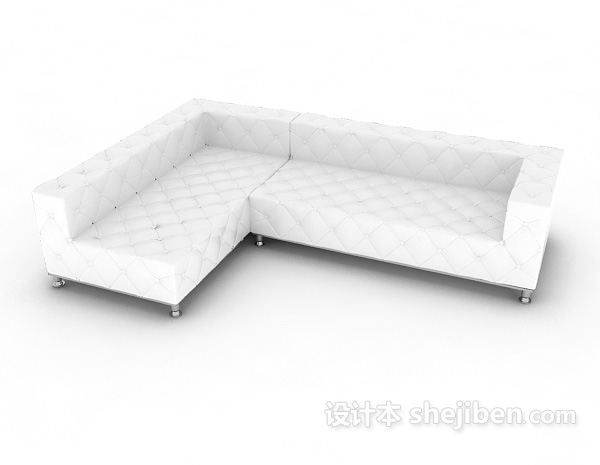 免费白色家居沙发3d模型下载