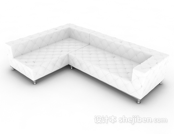 现代风格白色家居沙发3d模型下载