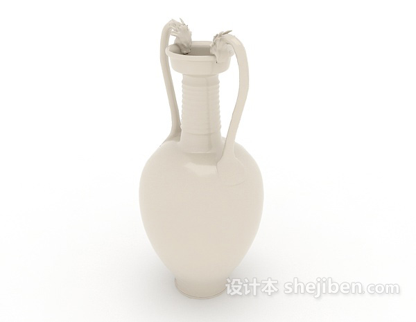 设计本浅色陶瓷器皿3d模型下载