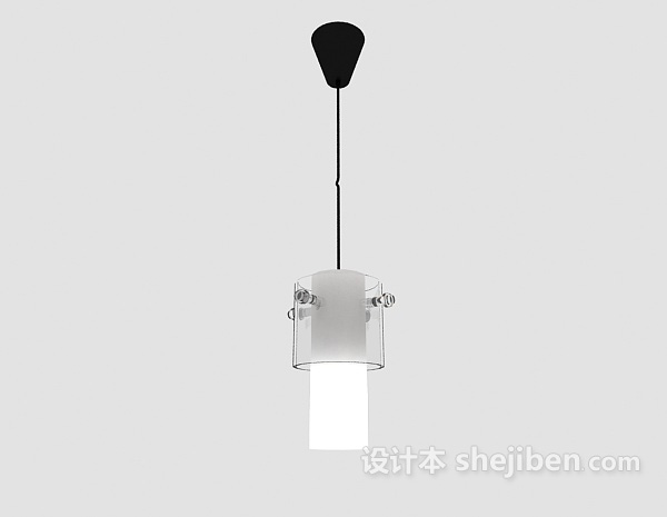 设计本现代风格白色吊灯3d模型下载