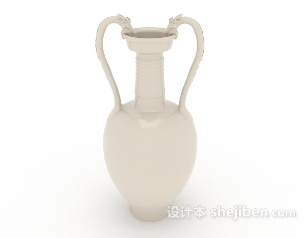 中式风格浅色陶瓷器皿3d模型下载