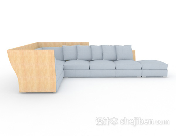 设计本浅色系列组合沙发3d模型下载