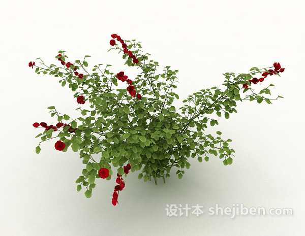 免费绿色花朵植物3d模型下载