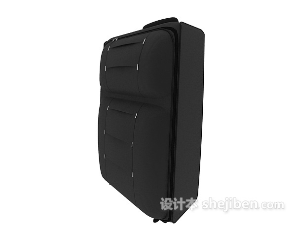 黑色行李箱3d模型下载