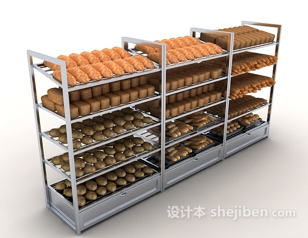面包商品展架3d模型下载