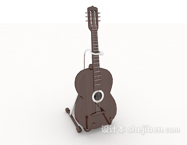 现代风格精致吉他3d模型下载