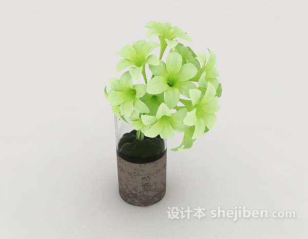 设计本绿植盆栽3d模型下载
