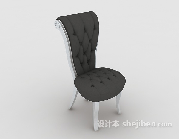 简约梳妆椅子3d模型下载