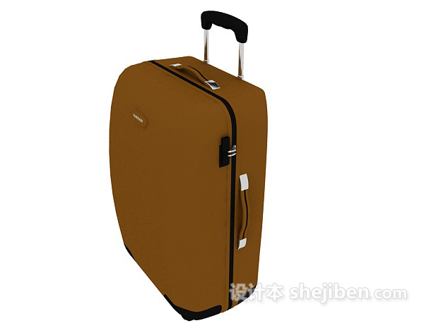 设计本行李拖箱3d模型下载