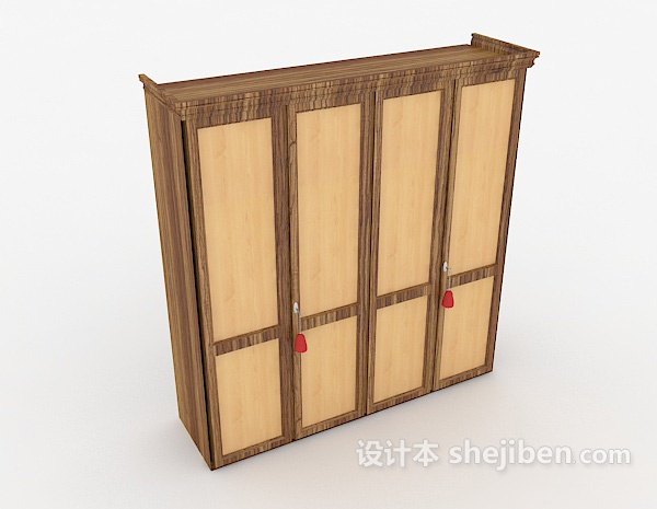 新中式衣柜3d模型下载