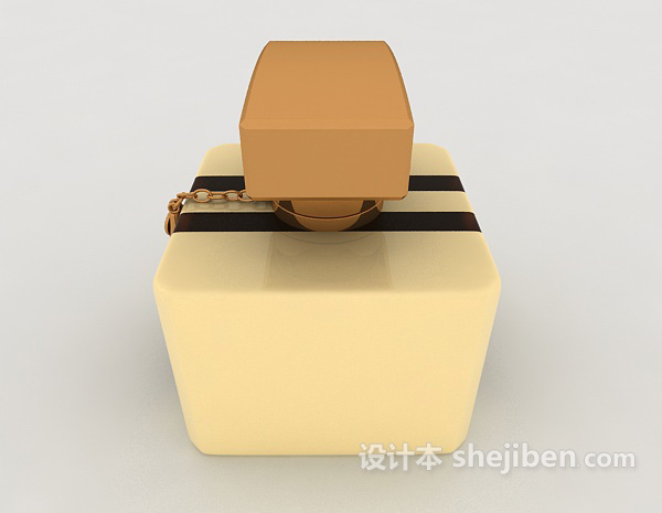 现代风格黄色香水瓶3d模型下载