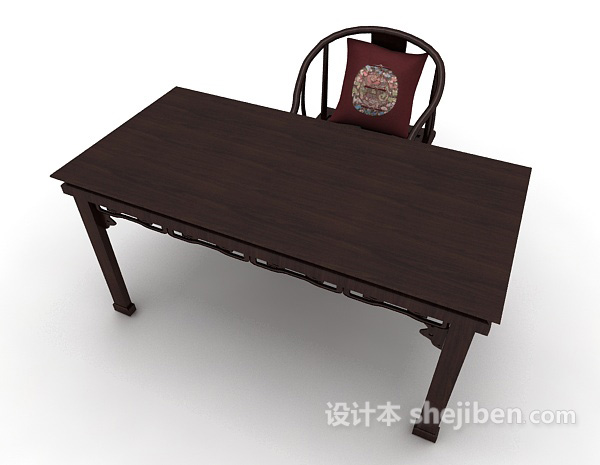 中式风格传统中式桌椅3d模型下载