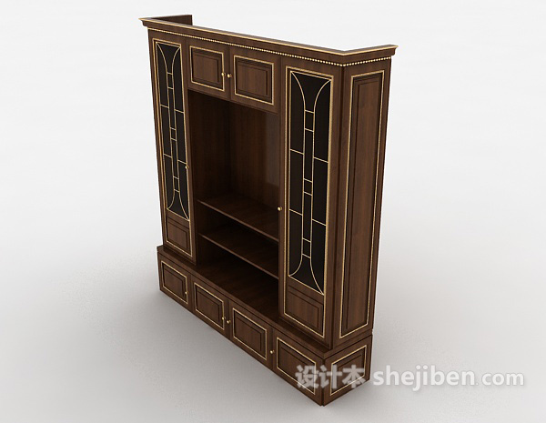 设计本欧式古老衣柜3d模型下载