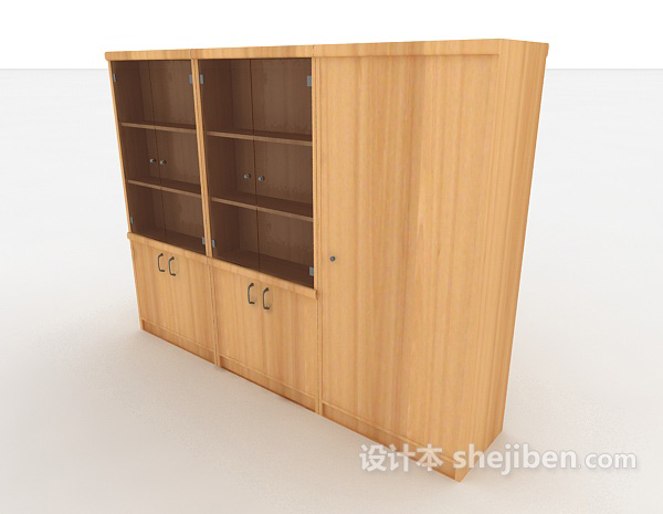 简约实木现代衣柜3d模型下载