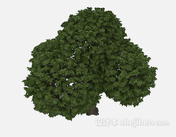 设计本心形绿树3d模型下载