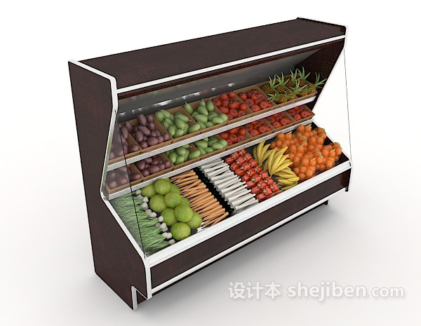 超市冷藏大冰柜3d模型下载