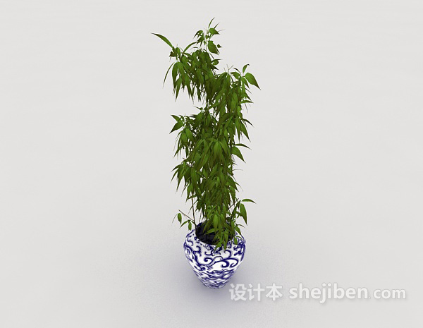 室内观赏盆栽3d模型下载