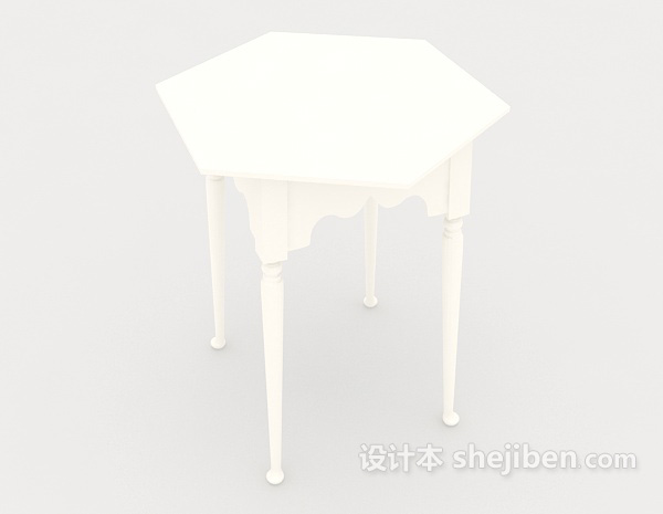 免费白色凳子3d模型下载