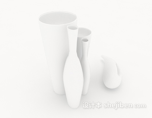 设计本大小白色瓷器摆设3d模型下载