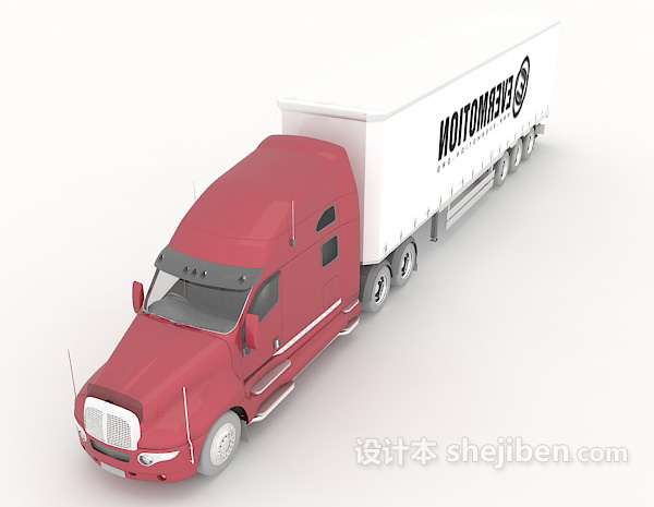 免费快件运货车3d模型下载