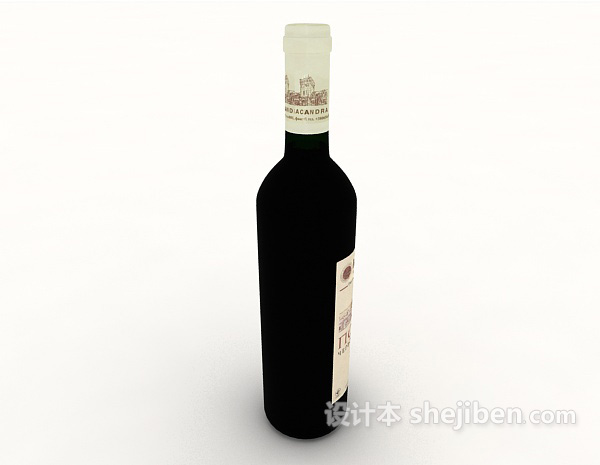 设计本欧式红酒3d模型下载