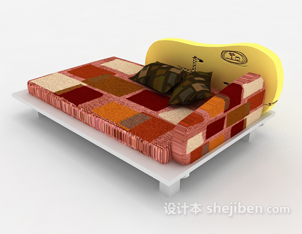 设计本儿童休闲床3d模型下载