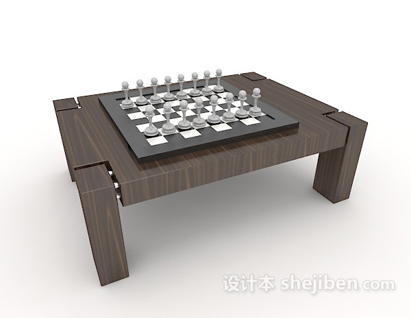 设计本游戏茶几桌3d模型下载