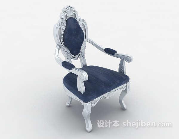 纯铜欧式餐椅3d模型下载