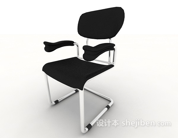 扶手简约办公椅3d模型下载