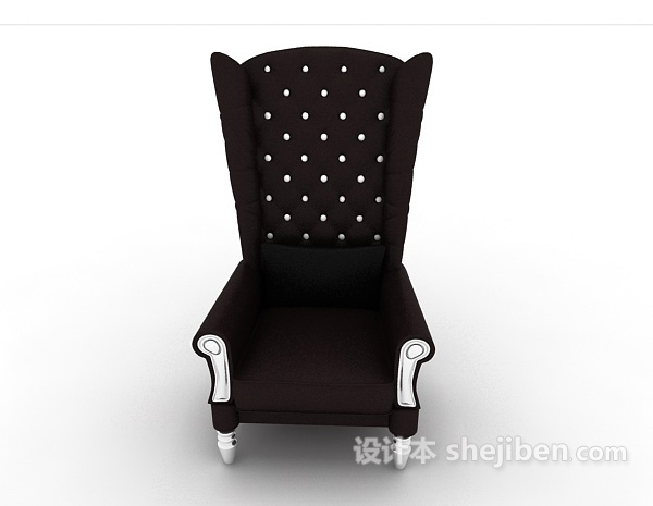 欧式风格欧式高背家居椅3d模型下载
