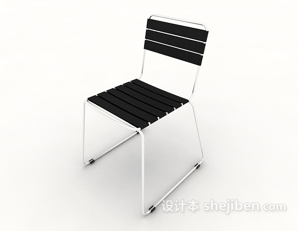 简约黑色家居休闲椅3d模型下载