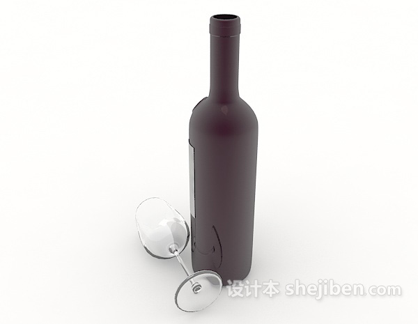 设计本红酒、就被3d模型下载