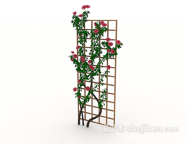 现代风格藤蔓植物3d模型下载