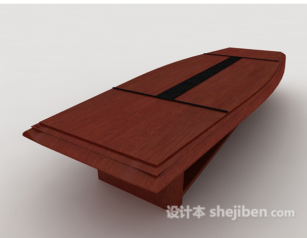 设计本高档实木会议桌3d模型下载