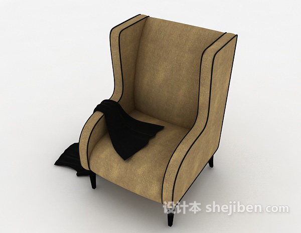 免费欧式简洁家居沙发3d模型下载