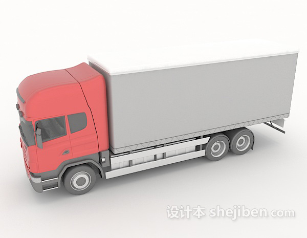 设计本运输货物车3d模型下载