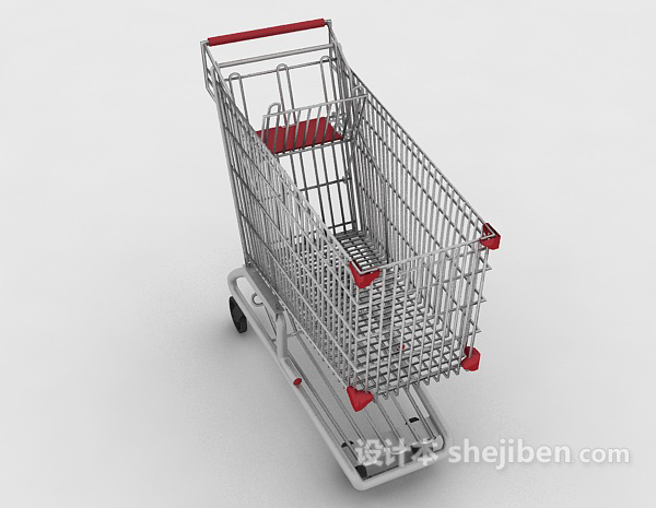 现代风格超市推车3d模型下载